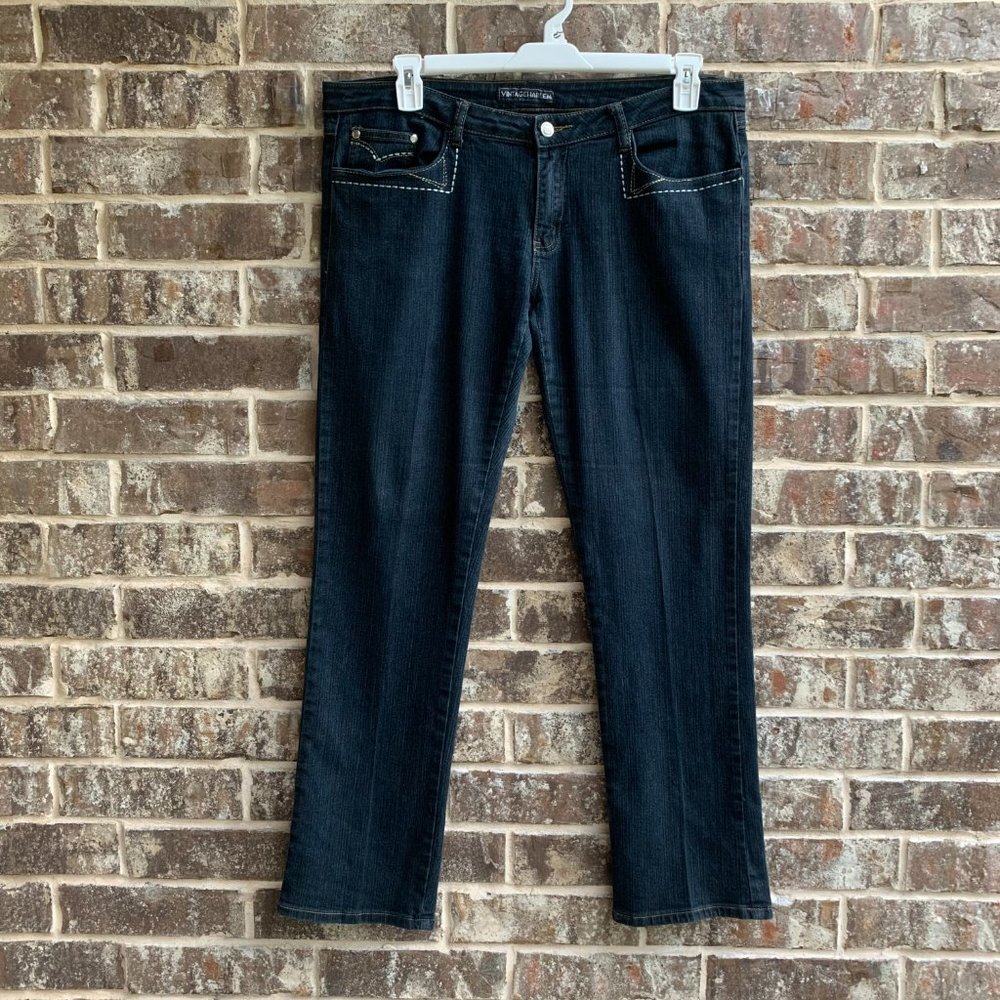 Vintage Harlem Women's Straight leg jeans Stretch Blue Size 15